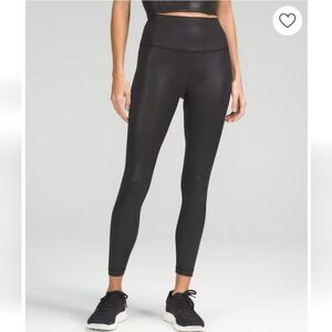 Lululemon Wunder Train High Rise Tight 25" Foil 🖤🩶